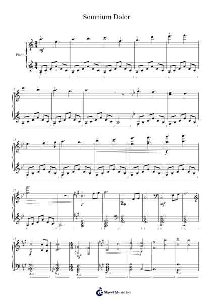 Somnium Dolor Sheet Music by Matthias Kosse-Arr.Gasper Inlot