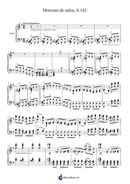 Morceau de salon, S.142 Sheet Music by Franz Liszt-Arr.Harloise Hanett
