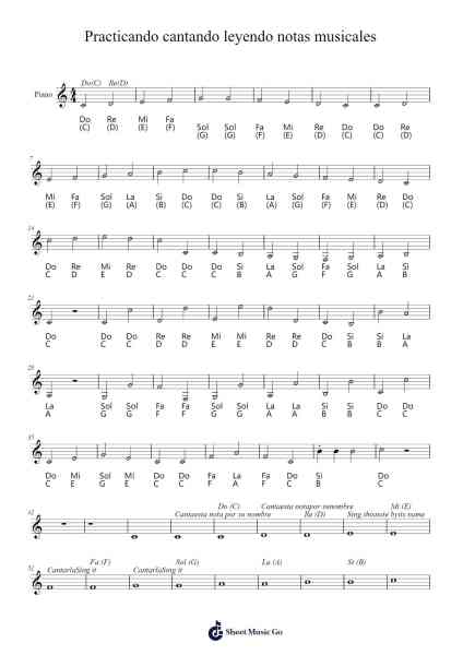 Practicando cantando leyendo notas musicales Sheet Music by Mike MacLennan-Arr.Shellay