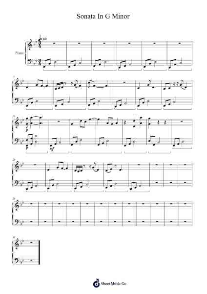 Sonata In G Minor 2 Sheet Music by Daniel Clark-Arr.Dilliz Woolfsil
