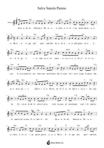 Salve Sancta Parens Sheet Music by Gregorian-Arr.Pritthart