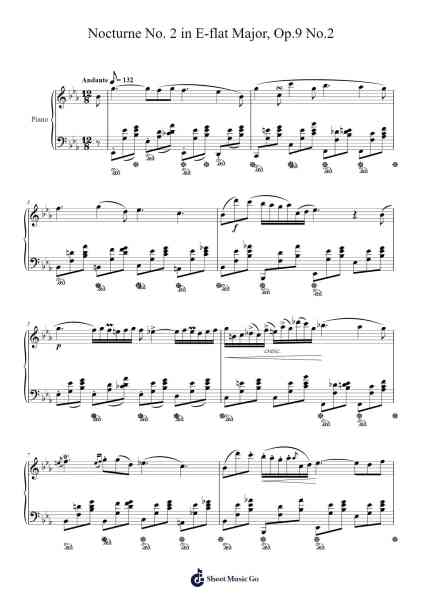 Nocturne No. 2 in E-flat Major, Op.9 No.2 Sheet Music by Frédéric Chopin-Arr.Elboyce
