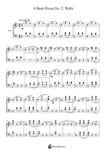4 Short Pieces No. 2: Waltz Sheet Music by Sunwoo Lim-Arr.Weschey