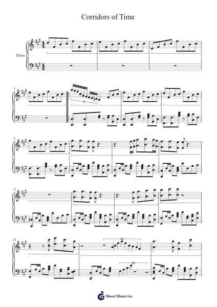 Corridors of Time Sheet Music by Y. Mitsuda/Zohar-Arr.Mickrett Grantcan