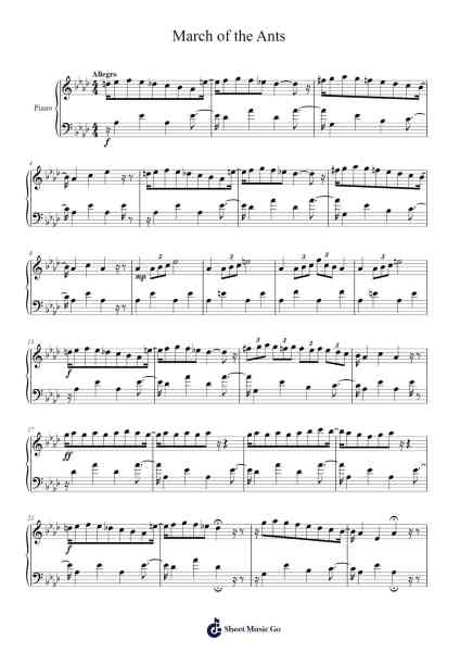 March of the Ants Sheet Music by Trisvier-Arr.Francesphrey Faholmes