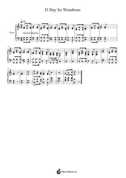 O Day So Wondrous 樂譜由 Isaac Watts - 編曲 Jeno Willlotte