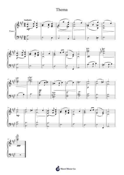 Thema Sheet Music by frdef11-Arr.Raelo