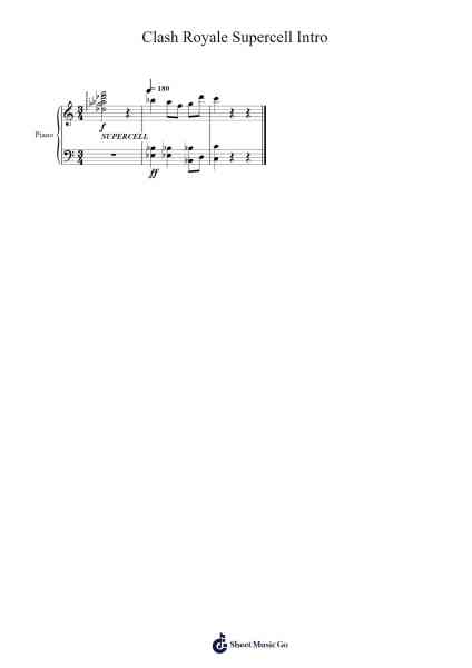 Clash Royale Supercell Intro Sheet Music by Gishume Pago-Arr.Calthel Chafra