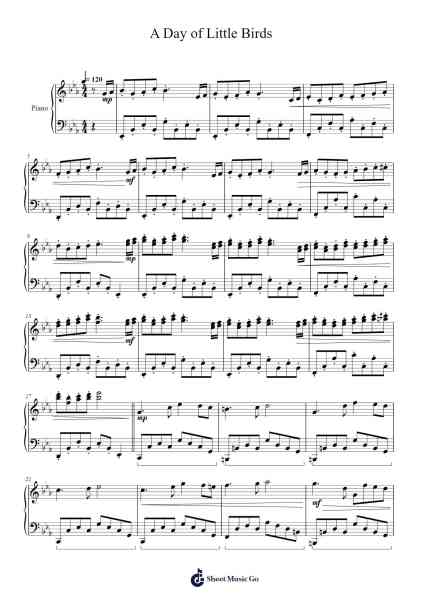 A Day of Little Birds Sheet Music by Masao Aichi-Arr.Lytnoah