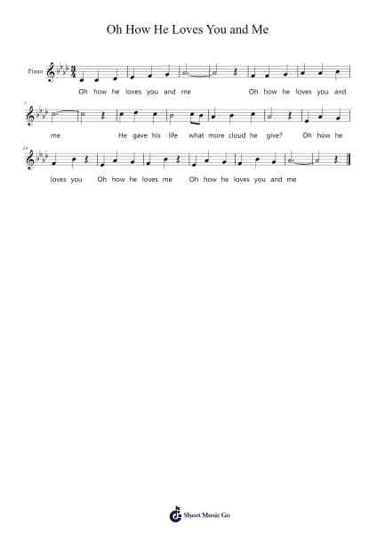 Oh How He Loves You and Me Sheet Music by Mayumi Sugo Kataoka-Arr.Jebois Hudlap