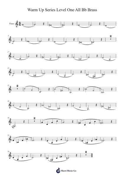 Warm Up Series Level One All Bb Brass Sheet Music by kylejraftery-Arr.Carrnie