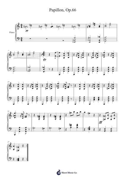 Papillon, Op. 66 Sheet Music by A. Nacci-Arr.Tomnee