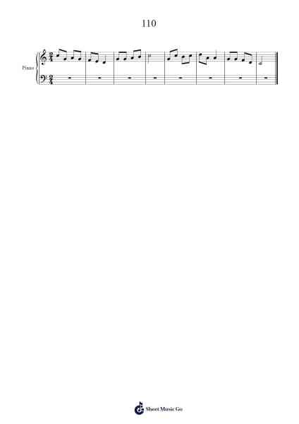 110 Sheet Music by -Arr.Mollkins
