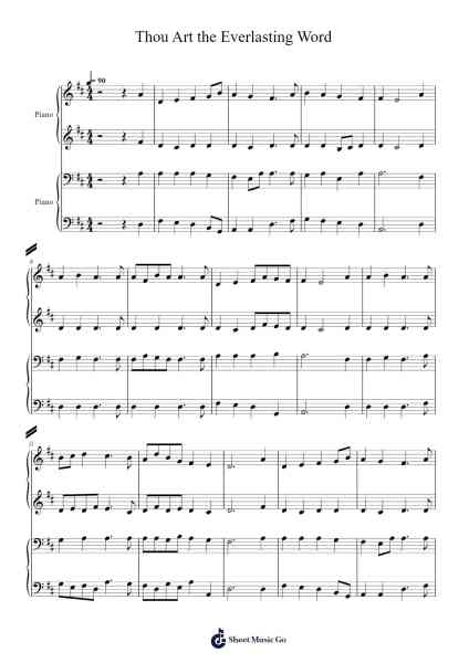 Thou Art the Everlasting Word Sheet Music by -Arr.Natpold Vinvin