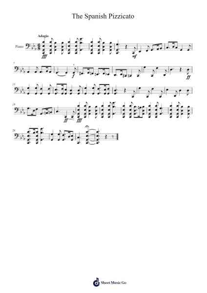 The Spanish Pizzicato Sheet Music by Wildwebb-Arr.Millsharp Waygrace
