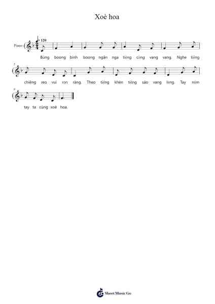Xoè hoa Sheet Music by Nguyễn Đình Dũng/Phan Duy Anh-Arr.Bophen