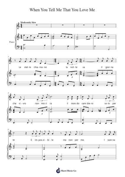 When You Tell Me That You Love Me Sheet Music by Albert Hammond/John Bettis-Arr.Reedgo