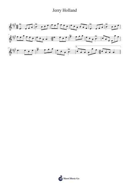 Jerry Holland Sheet Music by Jerry Holland-Arr.Northhill Bildo
