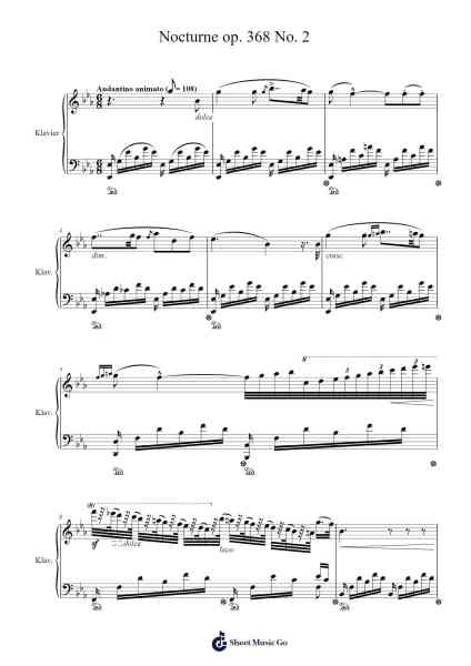 Nocturne Op. 368 No. 2 Sheet Music by Carl Czerny-Arr.Golddon