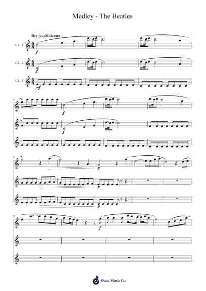 Medley - The Beatles Sheet Music by The Beatles-Arr.Leifclaire Frankbrooke
