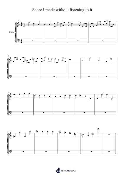 Score I made without listening to it Sheet Music by leonafan000-Arr.Yorktie Phisopp
