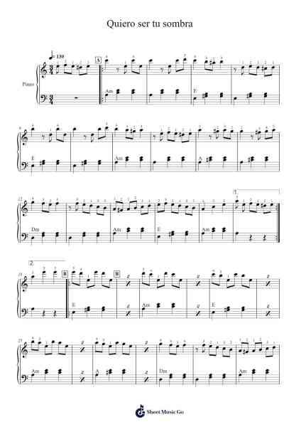 Quiero ser tu sombra Sheet Music by Los Indios Tacunau-Arr.Geward Mansloyd