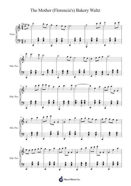The Mother (Florencia's) Bakery Waltz Sheet Music by Kerrwer Hubchel-Arr.Dickbryce Biien
