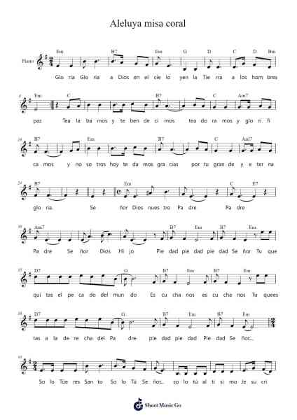 Aleluya misa coral Sheet Music by Alejandro Mejia-Arr.Sherkes Dofrank