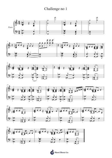Challenge no 1 Sheet Music by Noah Kellman-Arr.Jefgiles Greren