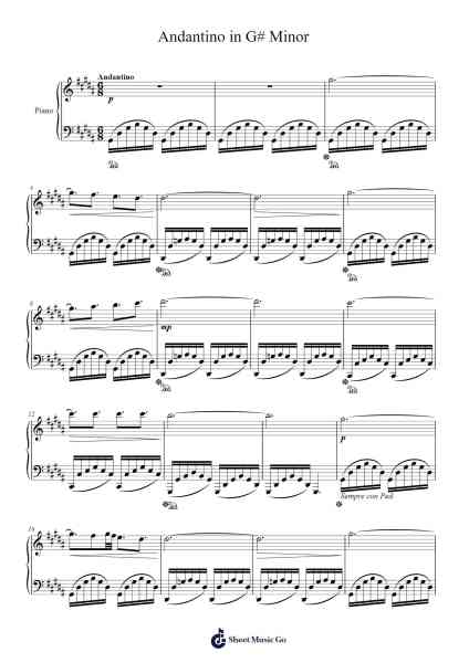 Andantino in G# Minor Sheet Music by Joshua S. McCorkell-Arr.Greenlaw