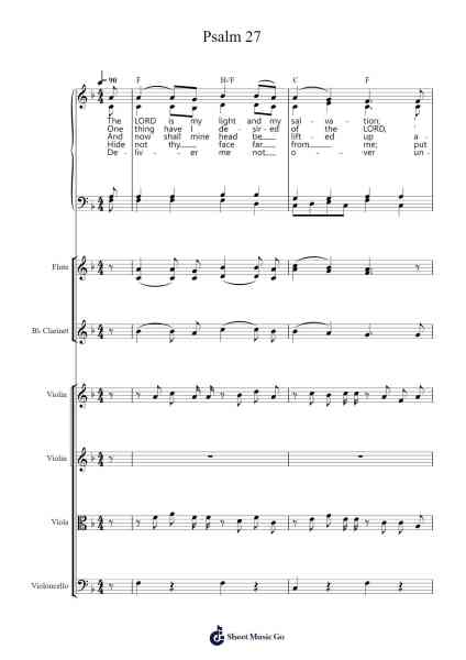 Psalm 27 Sheet Music by derdeolifant-Arr.Prittlay