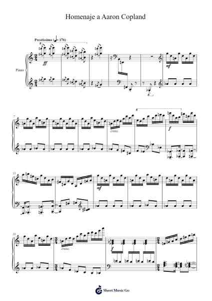 12 Preludios Americanos, Op. 12 No. 9: Homenaje a Aaron Copland Sheet Music by Alberto Ginastera-Arr.Hagchel Perpel