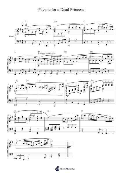 Pavane for a Dead Princess Sheet Music by Ashton Latimer-Arr.Jeffsey
