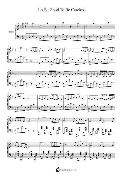 It's So Good To Be Careless Sheet Music by Sergey Eybog-Arr.Aumeo Glennrine