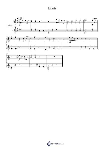 Boots 乐谱由 undefined - 编曲 Manlynch