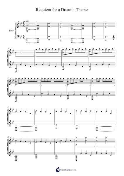 Requiem for a Dream - Theme Sheet Music by Misc Soundtrack-Arr.Molsham