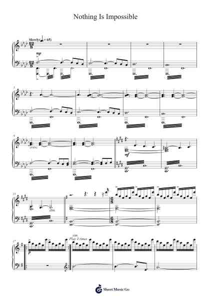 Nothing Is Impossible Sheet Music by James Newton Howard-Arr.Huzie