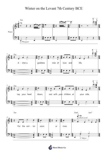 Winter on the Levant 7th Century BCE Sheet Music by Pastowe Olseph-Arr.Bophen