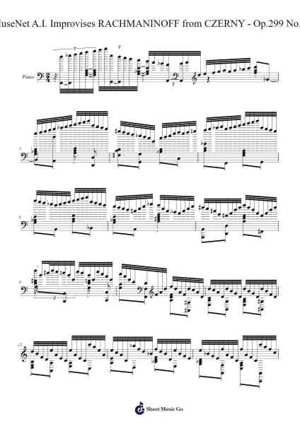 Op. 299 No. 5 from The School of Velocity Sheet Music by Musenet A.I.-Arr.Jesret