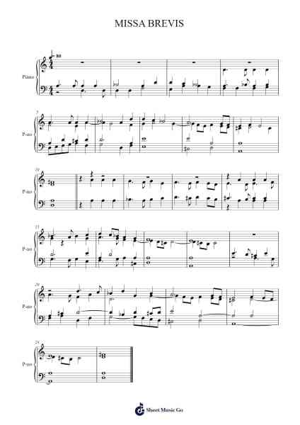 MISSA BREVIS Sheet Music by Antonio Lotti-Arr.Kylenus Minruth