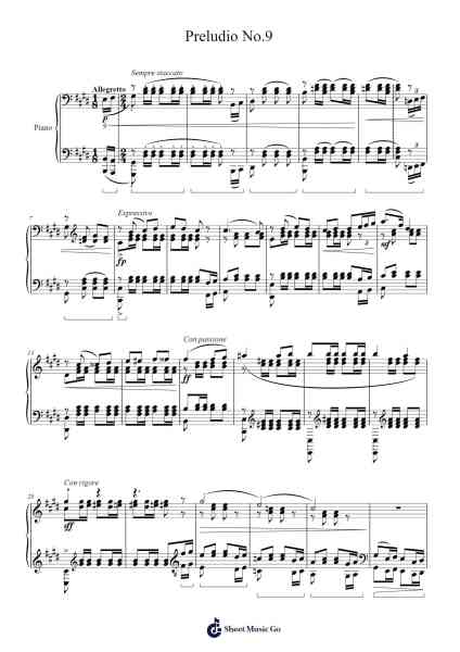 Preludio No.9 Sheet Music by Lackwoodworks-Arr.Maugvia Browninglogg