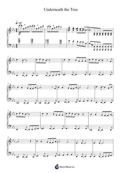 Underneath the Tree Sheet Music by James E. C. Kelly-Arr.Efkirk