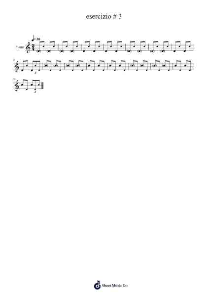 esercizio # 3 Sheet Music by Tentate-Arr.Kriso Dolclaire