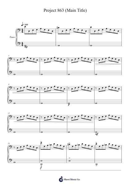Project 863 (Main Title) Sheet Music by Michael Badal-Arr.Spenborg