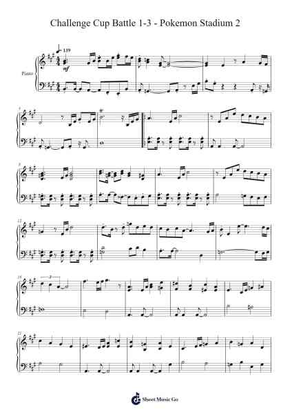 Challenge Cup Battle 1-3 - Pokemon Stadium 2 Sheet Music by Hajime Wakai/Junichi Masuda/Fernman-Arr.Luda Gaian