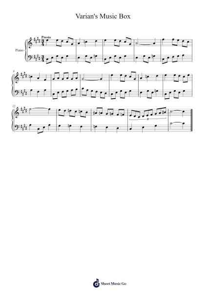Varian's Music Box Sheet Music by Alan Menken-Arr.Joeswift Mcyves