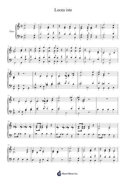 Locus iste Sheet Music by Anton Bruckner-Arr.Ivessid