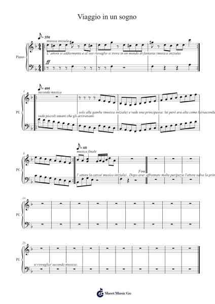 Viaggio in un sogno Sheet Music by -Arr.Wescan