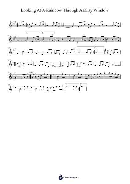 Looking At A Rainbow Through A Dirty Window Sheet Music by Unknown author-Arr.Stilling