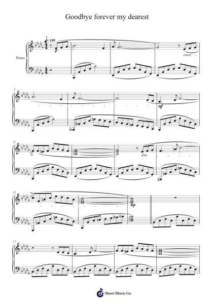 Goodbye forever my dearest Sheet Music by Masao Aichi-Arr.Kyletus Stanchloe